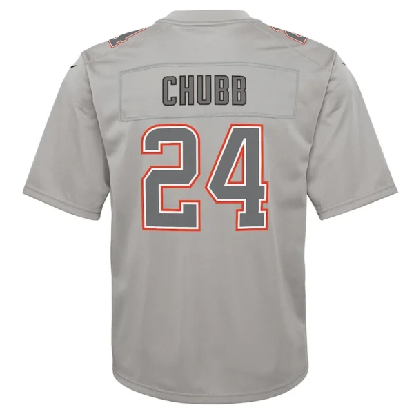 Nick chubb cleveland browns nike youth atmosphere game jersey Gray Yth L
