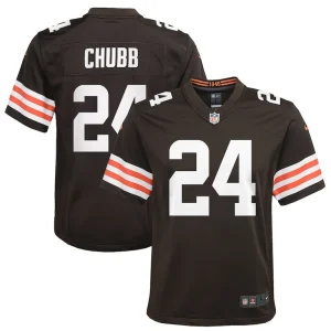 Nick chubb cleveland browns nike youth game jersey Brown
