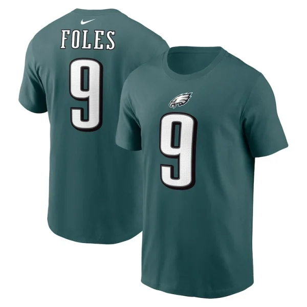 Nick foles philadelphia eagles nike retired player name number t shirt Midnight green