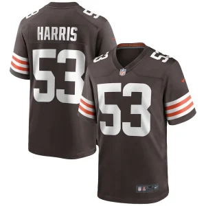Nick harris cleveland browns nike game jersey Brown