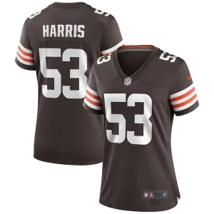 Nick harris cleveland browns nike womens game jersey Brown