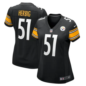 Nick herbig pittsburgh steelers nike womens game jersey Black