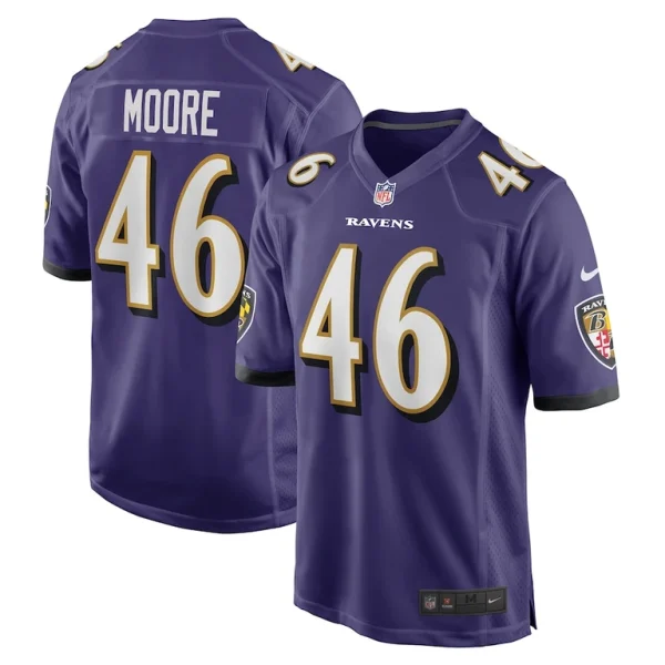 Nick moore baltimore ravens nike game jersey Purple