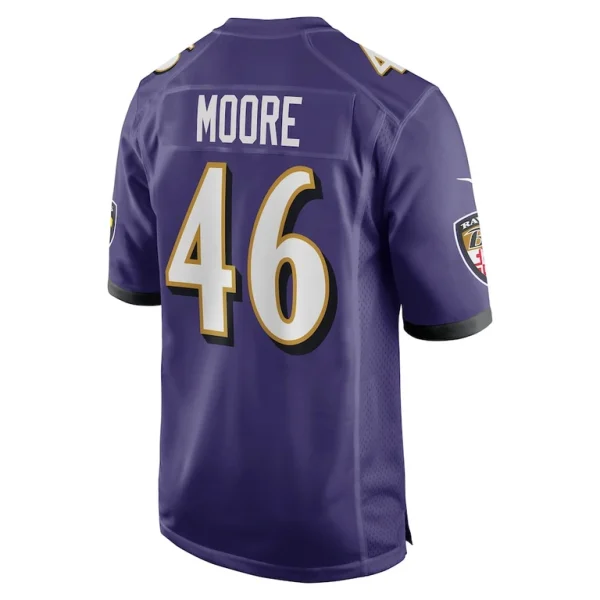 Nick moore baltimore ravens nike game jersey Purple L