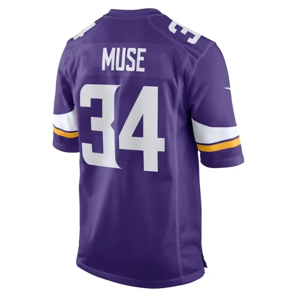 Nick muse minnesota vikings nike home game player jersey Purple L