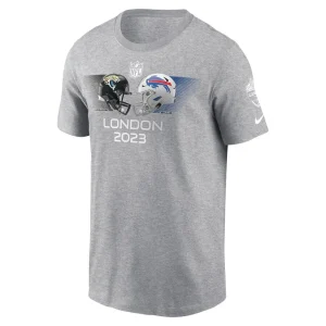Nike jacksonville jaguars vs. buffalo bills 2023 london game t shirt Heather charcoal M