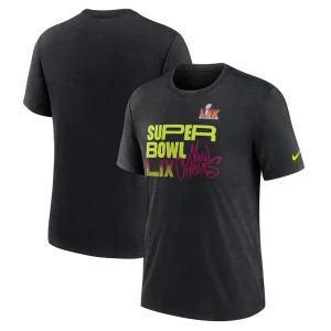 Nike super bowl lix tri blend t shirt Black