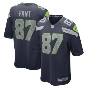 Noah fant seattle seahawks nike game player jersey College navy