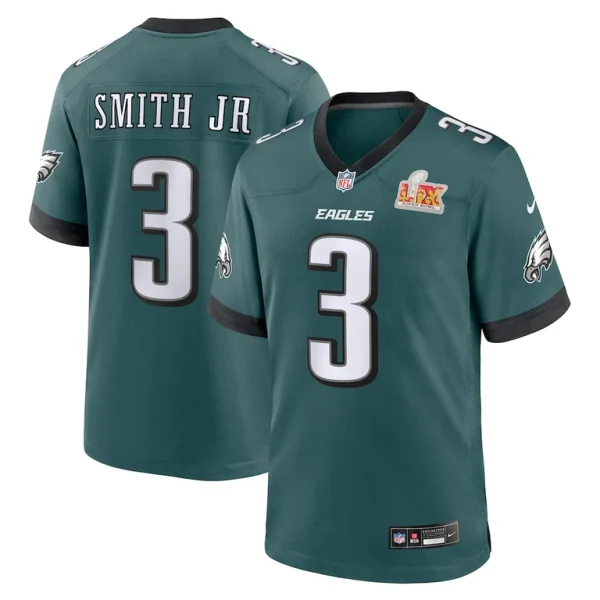 Nolan smith philadelphia eagles nike super bowl lix game player jersey Midnight green