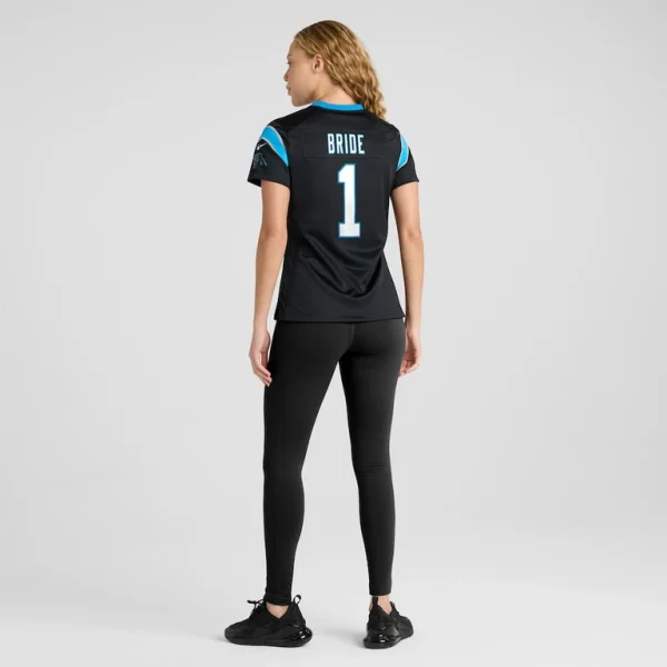Number 1 bride carolina panthers nike womens game jersey Black 2XL