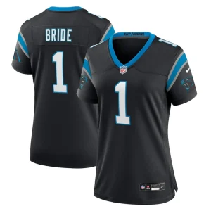 Number 1 bride carolina panthers nike womens game jersey Black