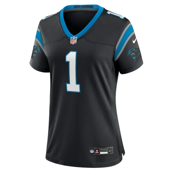 Number 1 bride carolina panthers nike womens game jersey Black M