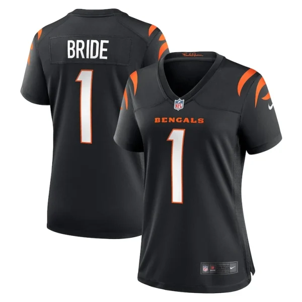 Number 1 bride cincinnati bengals nike womens game jersey Black