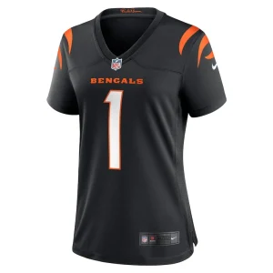 Number 1 bride cincinnati bengals nike womens game jersey Black M