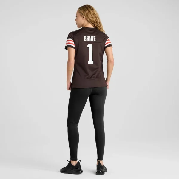 Number 1 bride cleveland browns nike womens game jersey Brown 2XL