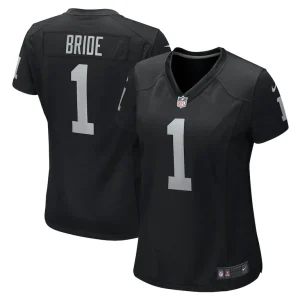 Number 1 bride las vegas raiders nike womens game jersey Black