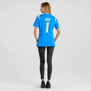 Number 1 bride los angeles chargers nike womens game jersey Powder blue 2XL