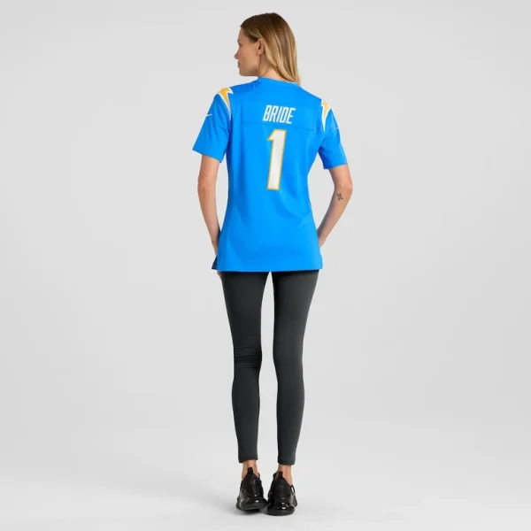 Number 1 bride los angeles chargers nike womens game jersey Powder blue 2XL
