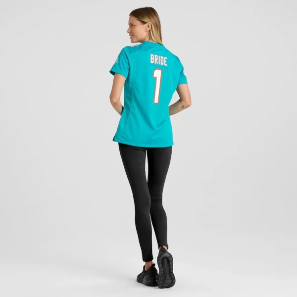 Number 1 bride miami dolphins nike womens game jersey Aqua 2XL