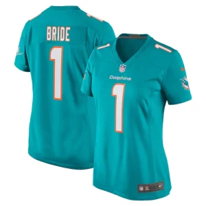 Number 1 bride miami dolphins nike womens game jersey Aqua
