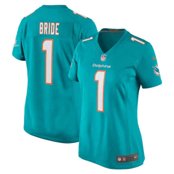 Number 1 bride miami dolphins nike womens game jersey Aqua