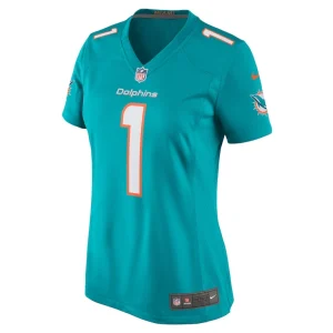 Number 1 bride miami dolphins nike womens game jersey Aqua M