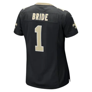 Number 1 bride new orleans saints nike womens game jersey Black L