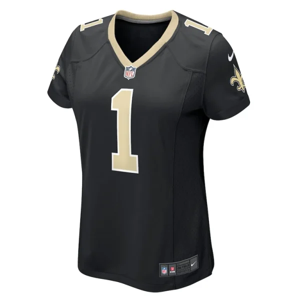 Number 1 bride new orleans saints nike womens game jersey Black M