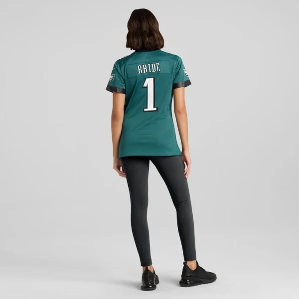 Number 1 bride philadelphia eagles nike womens game jersey Midnight green 2XL