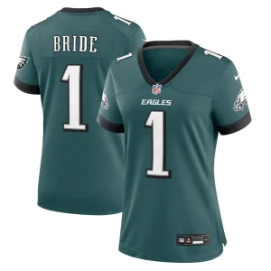 Number 1 bride philadelphia eagles nike womens game jersey Midnight green