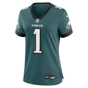 Number 1 bride philadelphia eagles nike womens game jersey Midnight green M