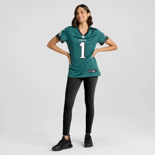 Number 1 bride philadelphia eagles nike womens game jersey Midnight green XL