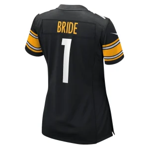 Number 1 bride pittsburgh steelers nike womens game jersey Black L