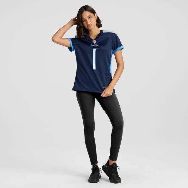 Number 1 bride tennessee titans nike womens game jersey Navy XL