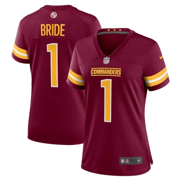 Number 1 bride washington commanders nike womens game jersey Burgundy