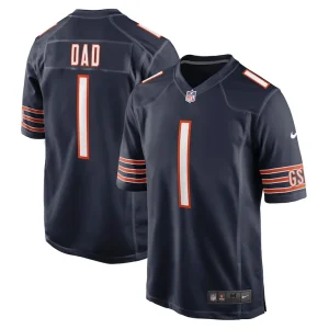 Number 1 dad chicago bears nike game jersey Navy