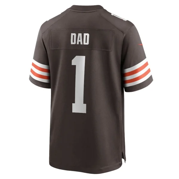Number 1 dad cleveland browns nike game jersey Brown L