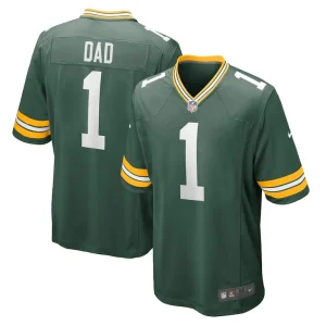 Number 1 dad green bay packers nike game jersey Green