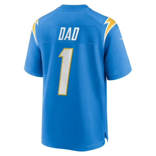 Number 1 dad los angeles chargers nike game jersey Powder blue L