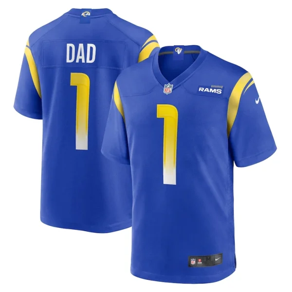 Number 1 dad los angeles rams nike game jersey Royal