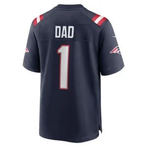 Number 1 dad new england patriots nike game jersey Navy L