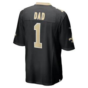 Number 1 dad new orleans saints nike game jersey Black L