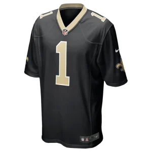Number 1 dad new orleans saints nike game jersey Black M