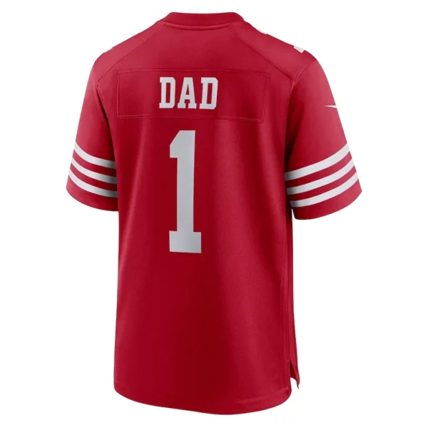 Number 1 dad san francisco 49ers nike game jersey Scarlet L
