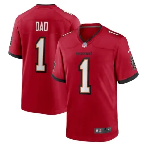 Number 1 dad tampa bay buccaneers nike game jersey Red