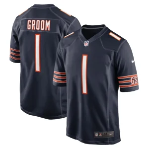 Number 1 groom chicago bears nike game jersey Navy