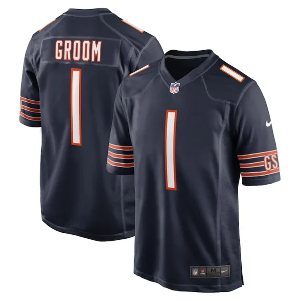 Number 1 groom chicago bears nike game jersey Navy