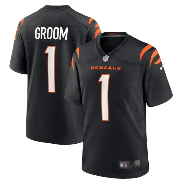 Number 1 groom cincinnati bengals nike game jersey Black
