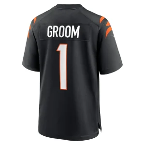 Number 1 groom cincinnati bengals nike game jersey Black L