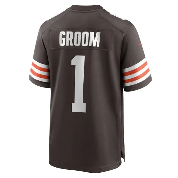 Number 1 groom cleveland browns nike game jersey Brown L